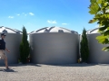 White plastic water tanks